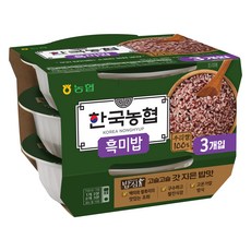 밥심 농협식품 한국농협 흑미밥, 210g, 3개