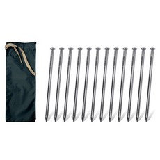 벅703 텐트 타프 폴대고정 단조팩 12p + 보관 주머니 랜덤발송 세트, 1세트