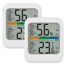 bruma 數位溫濕度計 BT12, 2個, 白色