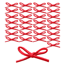 코히모 가죽 비비드 완성리본 5W0314, 레드, 30개