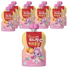 Tinyping孩童紅蔘茁壯 橘子, 100ml, 10個