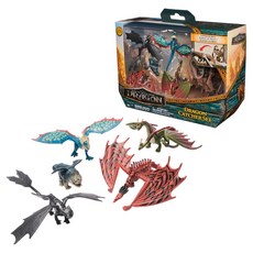 스핀마스터 드래곤길들이기 드래곤 사냥 피규어 드래곤 5종 + 포획도구 세트, 1세트