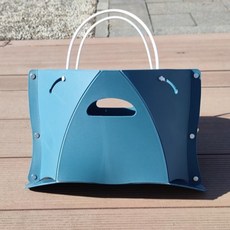 House Fit 折疊式收納多用途椅 中號 + 提把, 1個, 藍色