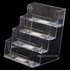 브랜디온 깔끔한 명함꽂이 투명 4칸, 1개