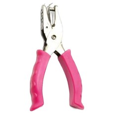 하비에 종이 문서 제본 집게형 펀칭기 6mm, 핑크, 1개
