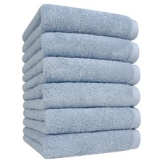 Songwol 松月 30支精梳棉飯店毛巾 170g, 淺藍, 6個