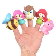 OZ TOY 橡膠手指玩偶 沐浴玩具 SQ22002-2 童話B, 1套, 5種