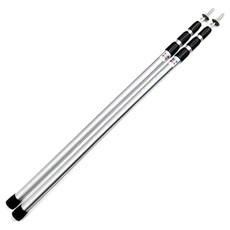 알래스카블랙 슬라이드 알루미늄 길이조절 가변 3단 폴대 실버, 2개