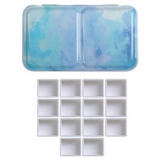 Flowcode 折疊式美術調色盤 藍色, 1個, 20格