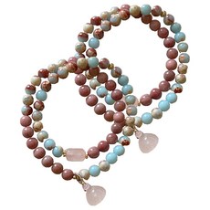 微笑裸粉色念珠, 2個, 蓮花粉