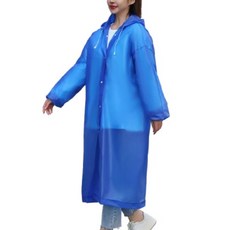 EVER HOUSE 成人用EVA一次性雨衣, 藍色, 4個