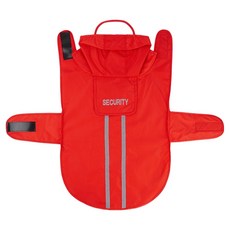 Yoreungae 寵物雙條紋螢光綁帶雨衣, 1個, 01 紅色