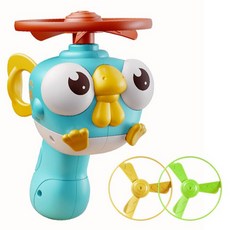Joy Kids 手拉式飛行咕咕雞 飛碟 + 螺旋槳3件組, 藍色, 1套