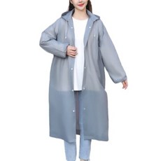 EVER HOUSE 成人用EVA一次性雨衣, 灰色, 4個