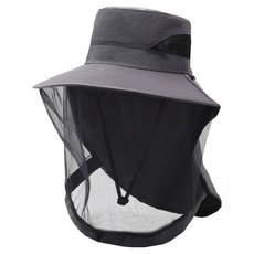그린허그 양봉 방충 모자 다크그레이, 1개