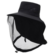 그린허그 양봉 방충 모자 블랙, 1개