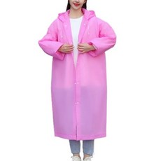EVER HOUSE 成人用EVA一次性雨衣, 桃紅色, 4個