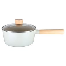 Nordic Kitchen IH電磁爐 奶油白一體成型陶瓷單柄鍋, 1個, 18cm, 象牙白