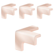 ING Market 四季桌角防撞 33, 白色, 4個