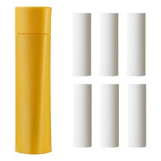 Ilsangsokbanzzak 便攜式滾筒除塵黏紙器 黃色 主體 + 補充包 6入 組, 1套