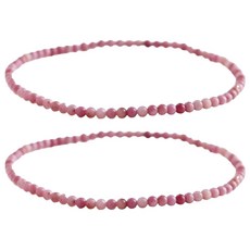 Misoroun 優雅奢華串珠風格念珠, 2個, 紅粉色