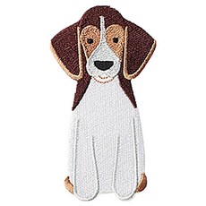 동대문단추왕 열접착식 자수 동물 와펜 패치, 비글, 1개