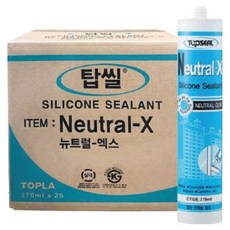Topseal TOPPRA 一般通用無醋酸矽利康 灰色, 25個