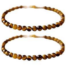 Misoroun 優雅奢華串珠風格念珠, 2個, 虎眼石棕