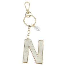 ING Market ing 奢華高質感字母週邊商品鑰匙圈 N, 1個, 混色