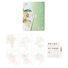 Hobby Luv 水彩畫明信片 6種套組 14.4 x 19 cm, 1套, 花卉