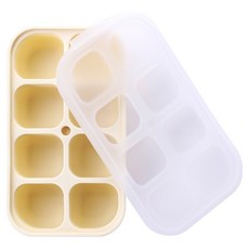 Bebelock 幼兒用高級三層密封矽膠方格 8格, 1個, 奶油色, 30ml