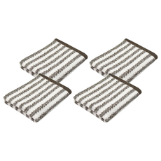 MORINO 摩力諾 美國棉抗菌防臭亮彩直紋方巾 MO674, 4條, 橄欖綠