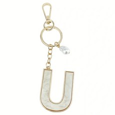 ING Market ing 奢華高級字母週邊商品鑰匙圈 U, 1個, 混合色