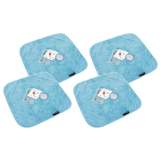 MORINO 摩力諾 抗菌防臭超細纖維素色小手巾 MO516, 海藍色, 4條