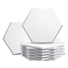 NalliSisters 自黏式DIY隔音吸音板 30cm x 26cm x 9mm, 白色, 12個