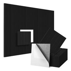 Nalli Sisters 自黏式隔音防音吸音板 30cm x 30cm x 9mm, 黑色, 12個