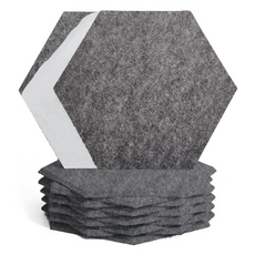 NalliSisters 自黏式DIY隔音吸音板 30cm x 26cm x 9mm, 炭灰色, 12個