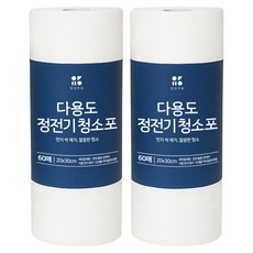 일상비움 다용도 정전기 청소포 60매, 2개