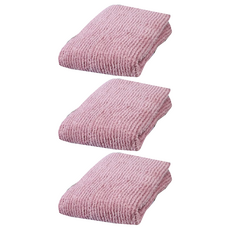 MORINO 摩力諾 石墨烯超細纖維條紋方巾, 珊瑚粉, 3條