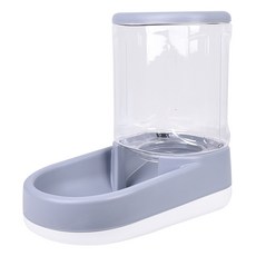 Truly House 寵物自動餵食器 3.8L, 自動補給, 適用貓咪/中小型犬, 灰色, 1個