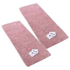 MORINO 摩力諾 石墨烯超細纖維條紋毛巾 MO779, 珊瑚粉, 2條