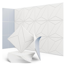 Nalli Sisters 自黏式生活防噪音吸音材 30cm x 30cm x 9mm, 白色, 12個