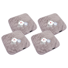 MORINO 摩力諾 抗菌防臭超細纖維素色小手巾 MO516, 藕紫色, 4條