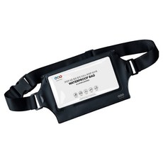 GoodValue 六重鎖定腰包斜背手機防水袋, 黑色, 1個