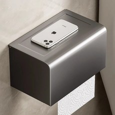 바롬몰 무타공 심플 휴지걸이 20.5 x 12 x 12 cm, 그레이, 1개