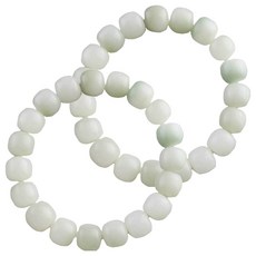 Miso Roun 柔和漸層念珠手鍊 10 x 11 mm, 2個, 清雅白