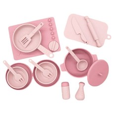 아동용 꼬마천사 말랑 소프트 소꿉놀이 16종 세트, 핑크, 1개