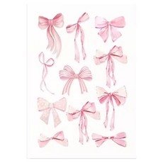 Paradaiso PDS家居裝飾 浪漫蝴蝶結插畫牆面藝術室內裝飾帆布海報 B款