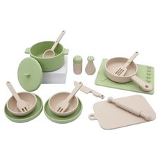 兒童小天使軟Q柔軟扮家家酒16件組, 1個, 綠色