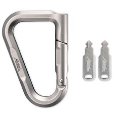 Matador 鬥牛士 BetaLock 萬用登山D扣鎖, 原鋁色, 9.3 x 6.3 x 1.1cm，輕巧堅固，安全可靠, 1個